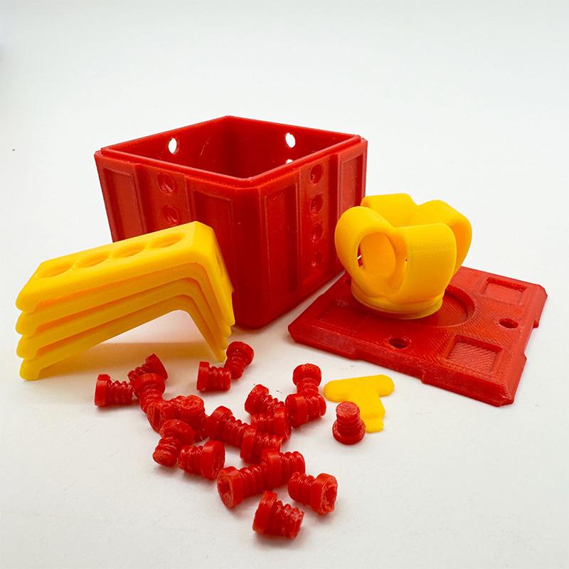 3D printed surprise Christmas box with Christmas atmosphere decorations and ornaments that can be freely twisted and decompresse