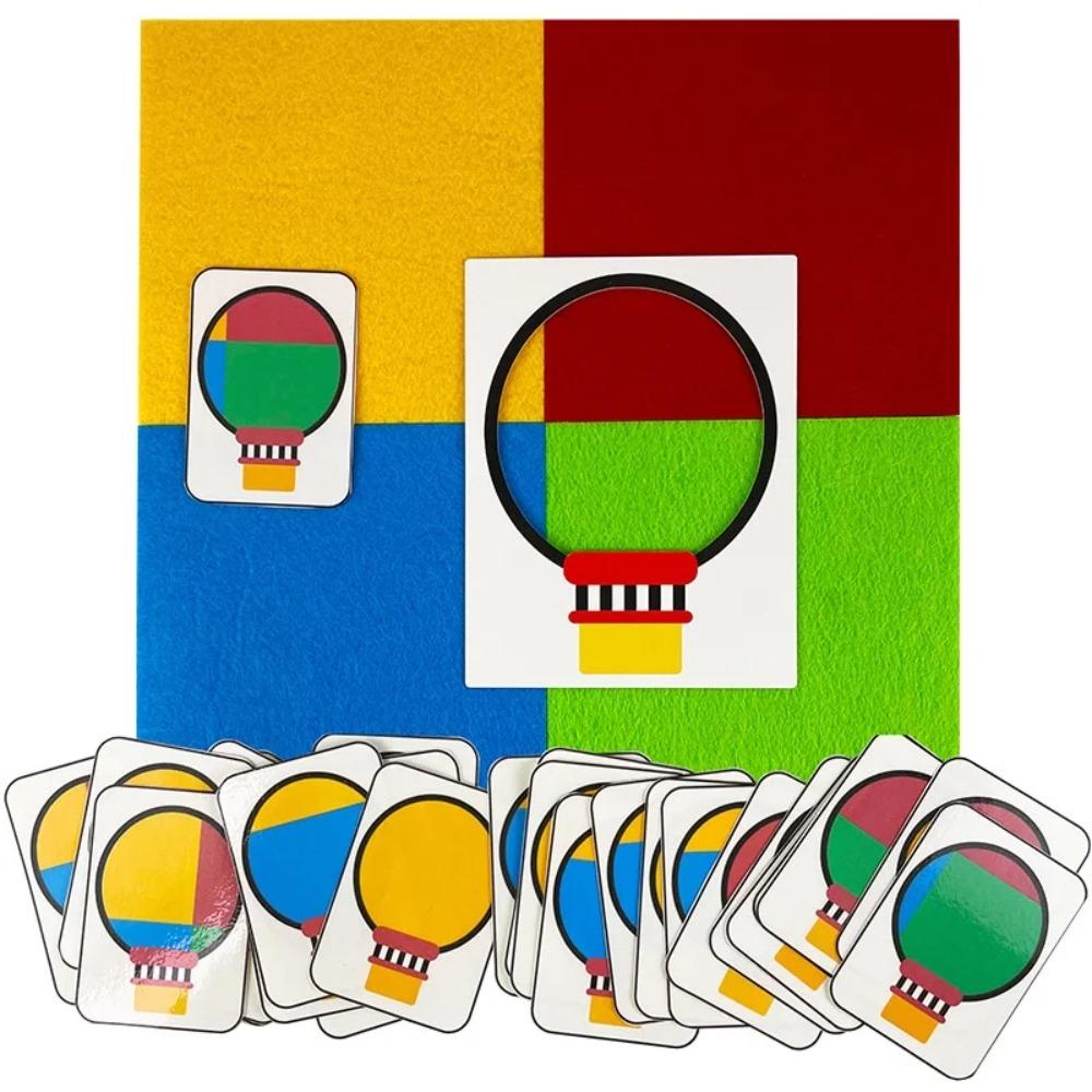 Montessori Material Felt Toys Balloon Children Logical Thinking Color Matching Games Educational Learning Toys Teaching Aids