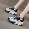 Spring and Autumn New Casual Versatile Heightening Shoes Slope Heel Fashion Color Matching Student Shoes Women's Trendy Shoes Women
