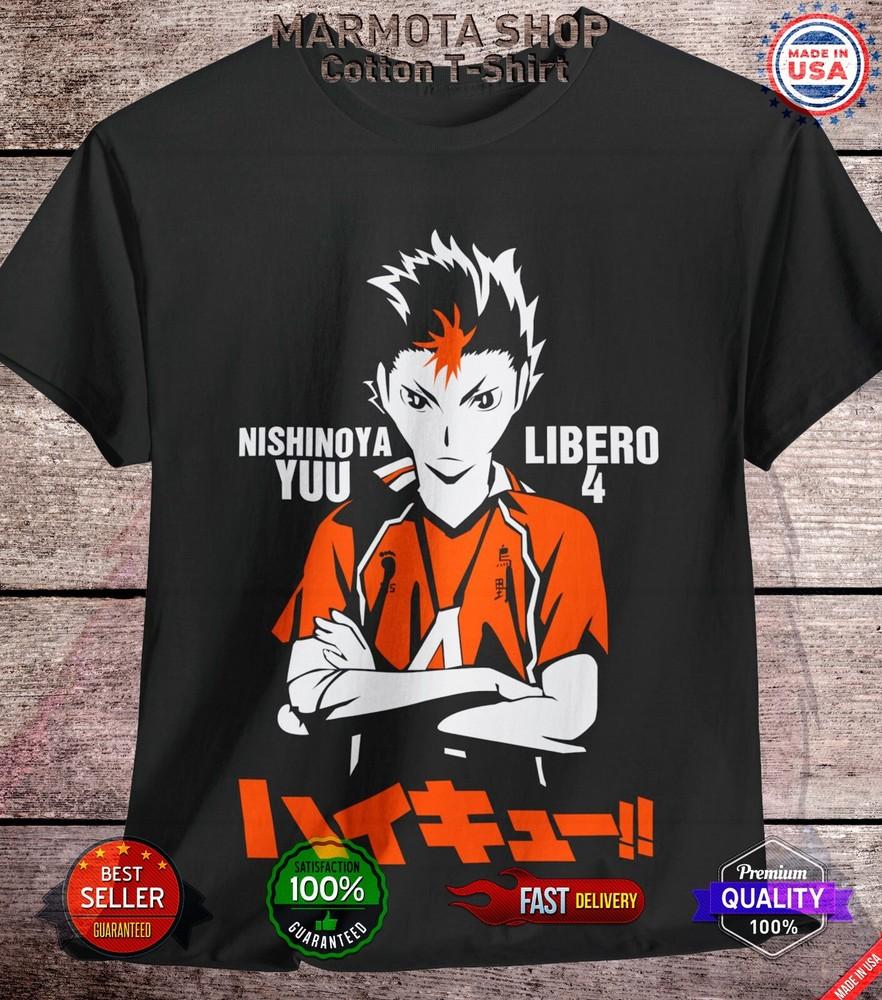 

Nishinoya Yuu Haikyuu T-Shirt Anime Japanese Tee Shirt Volleyball Hinata Tobio XL