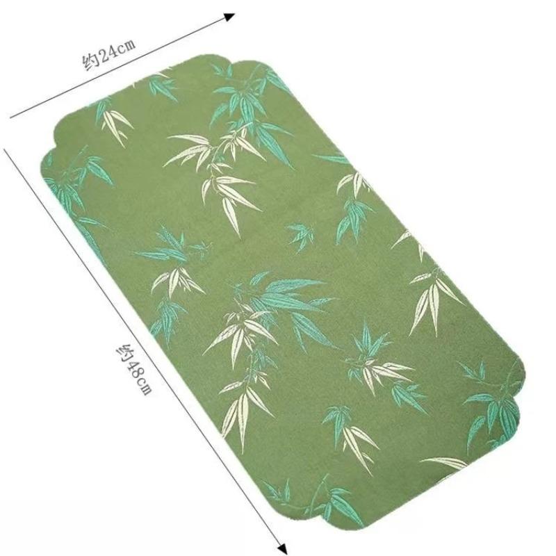 Double-Sided Brocade Tea Mat: Chinese Zen Style, Non-Slip Dry Brewing Pad for Tea Ceremony | Vintage Table Decor Mats & Pad