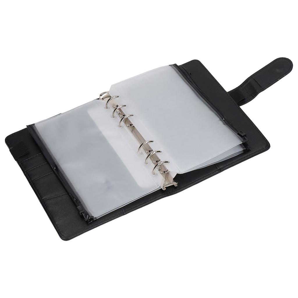 A6 Budget Binder Multipurpose 6 Holes Waterproof A6 PU Leather Money Saving Binder for Home Travel