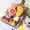 Wooden Charcuterie Board Kitchen Cutting Board with Handles Rectangular Round Serving Tray for Slicing Fruit Meat Cheese Bread