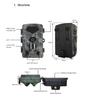 1080P 16MP Hunting Trail Camera with Night Vision IP56 Waterproof 0.5s Trigger Time Photo Trap for Wild Camera Use