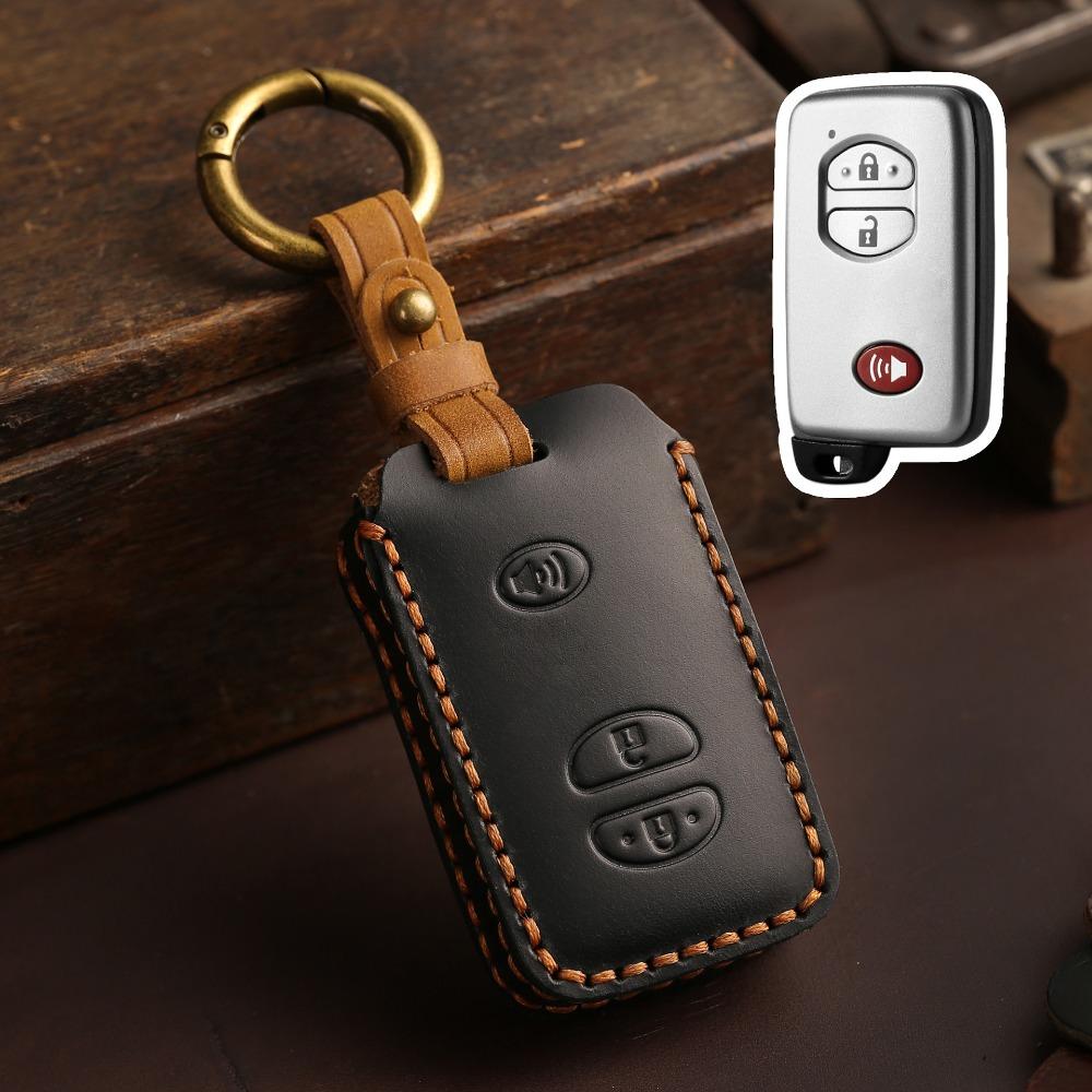 Echtes Leder Autoschlüsselhülle für Toyota Camry 09 Highlander 10 Crown Alte Modelle Schlüsselhalter