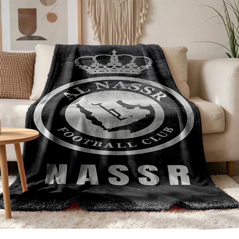 Al-Nassr FC Weich und bequem Flanell Geeignet für Sofas Wohnzimmer Outdoor-Camping Reisen und auch ein tolles Jubiläumsgeschenk