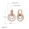 Kienl  Full Shiny Natural Zircon Drop Earring For Women  Rose Gold Color Unique Geometry Crystal Daily Vintage Jewelry