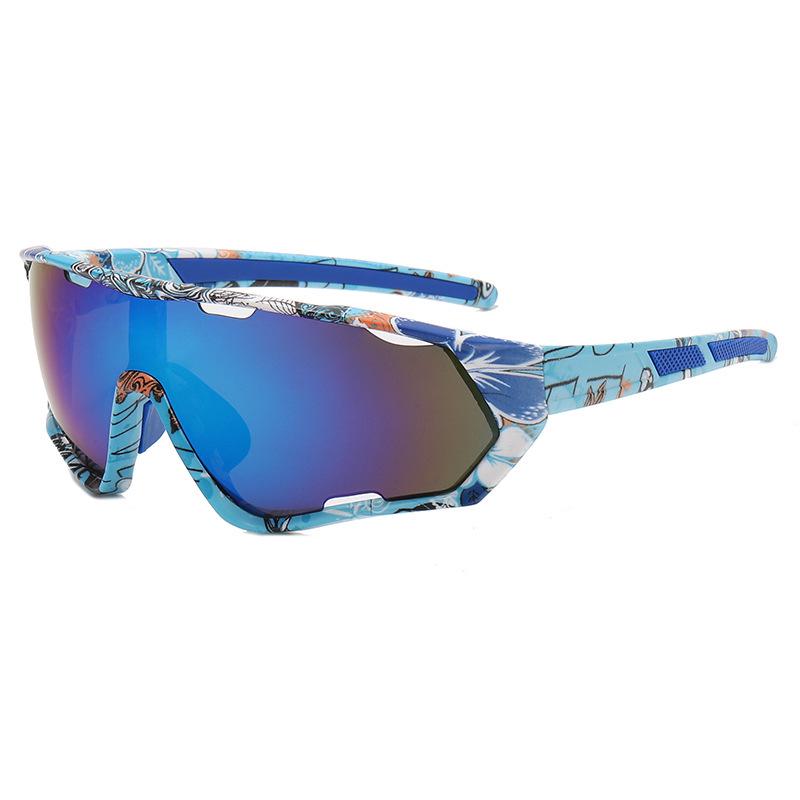 Bunte futuristische Damen-Radsportsonnenbrille für Outdoor-Sportarten
