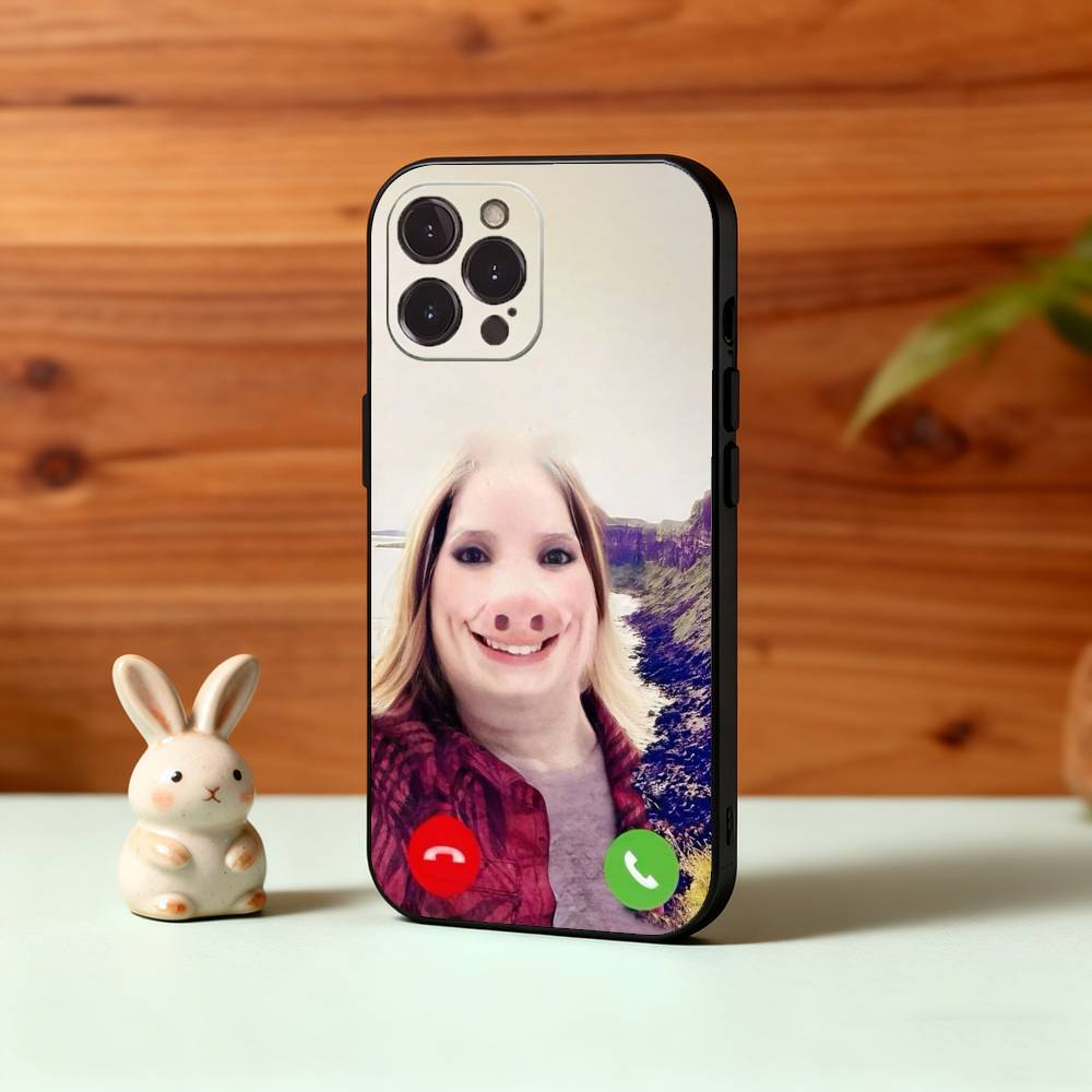 J-John P-Pork is C-Calling Answer Call Phone Case For iPhone17,16,15,14,13,12,Plus,Pro Max, 5G Others Soft Black Cover