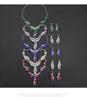 Luxury European & American Teardrop Gemstone Jewelry Set: Necklace and Earrings for Evening Banquets