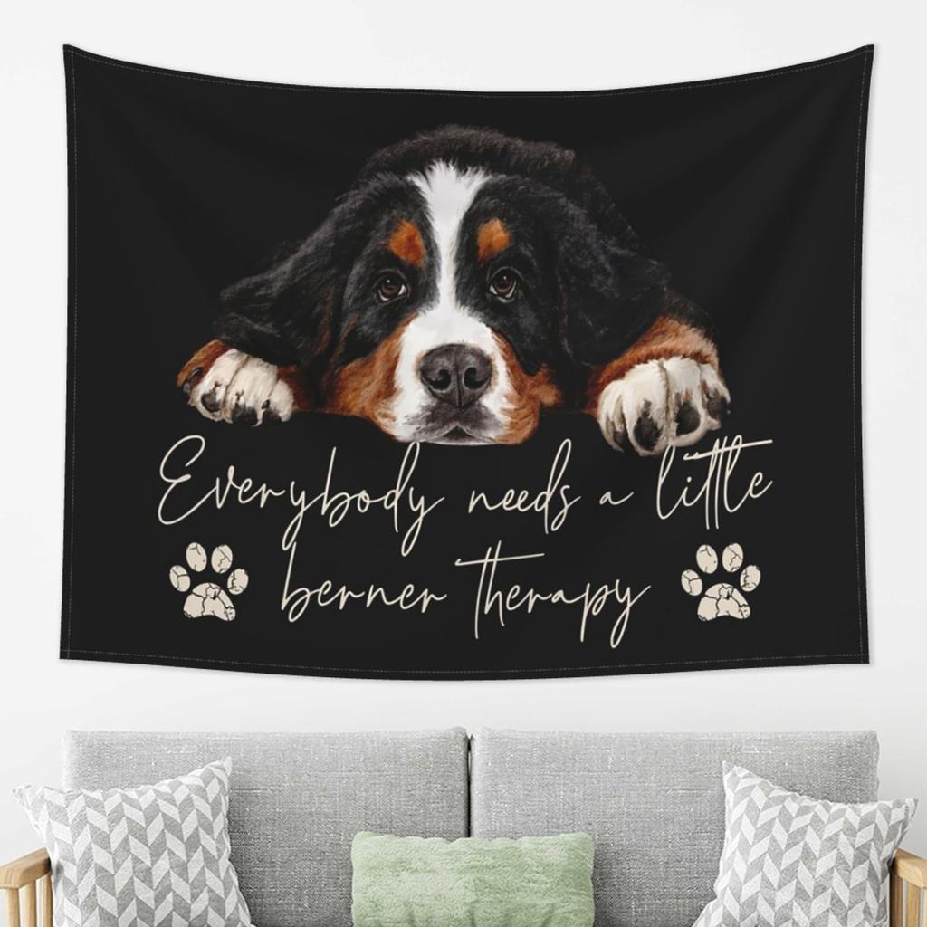 Bernese Mountain Dog Tapestry Decor Art Aesthetic Tapestries for Living Room Bedroom Home Wall Cloth Wall Hanging