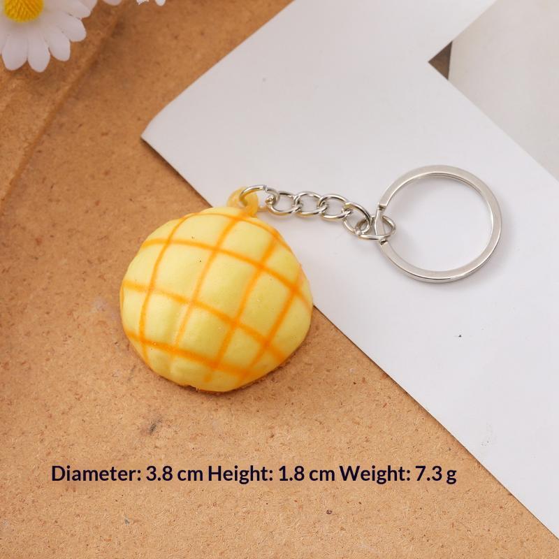 Realistic Bread Keychain Croissant Stress Toy Slow Rising Pu Pendant Bag Car Keyring Fun Gadget Decompression Gift Women