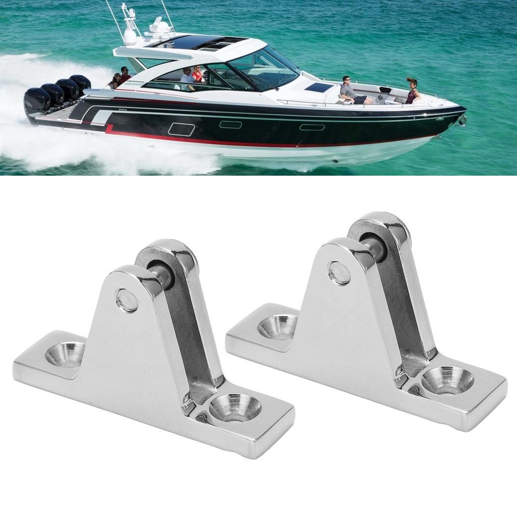 2 Pcs Deck Hinge Mount Bimini Top Fitting Hardware Stainless Steel Ship Accessories for Marine Boat