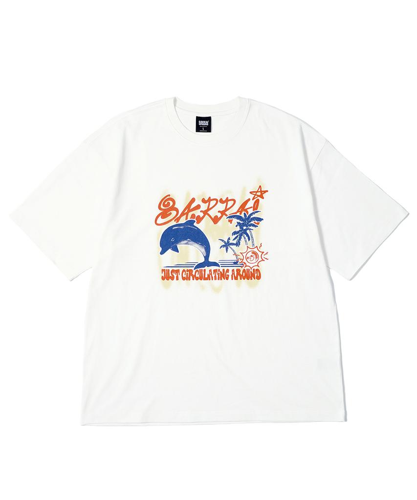 GAKKAI UNIONS Around Summer Short Sleeve T-Shirt Coconut White