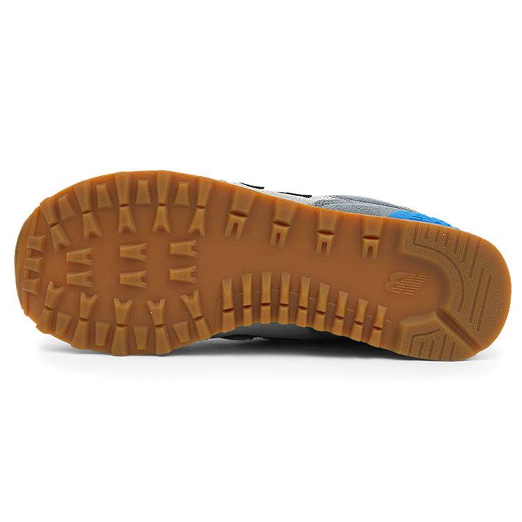 New Balance Nb 574 Collegiate Retro Sports Fabric Low Top Marathon Running Shoes Women sneaker Gray Blue Brown WL574AMB