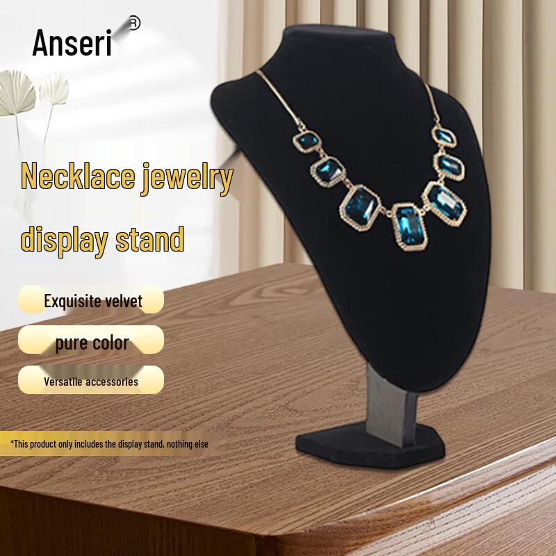 Velvet Jewelry Mannequin Neck Display Stand