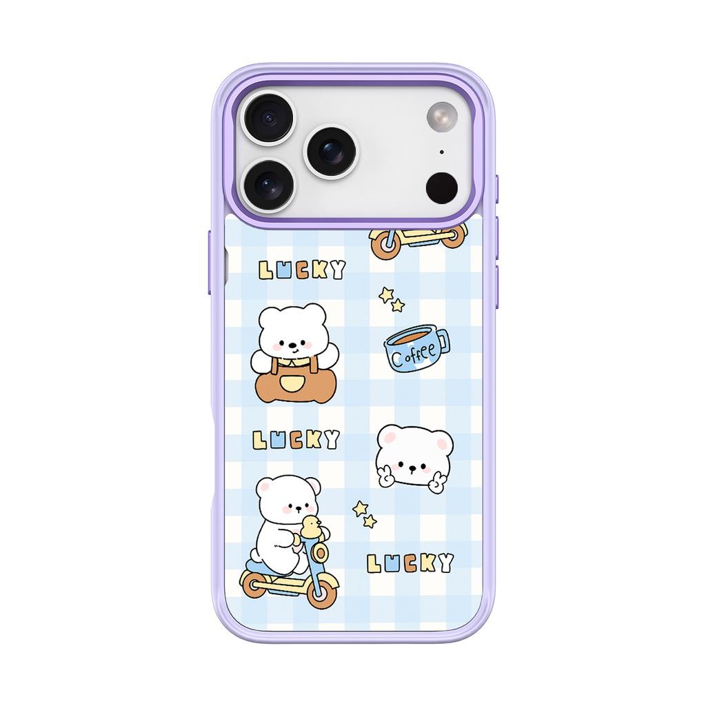 Applicable To Apple 17 Mobile Phone Case, Advanced Sense 16 Replaceable Back Plate 15promax Magnetic Mobile Phone Case, Scooter Bear.
