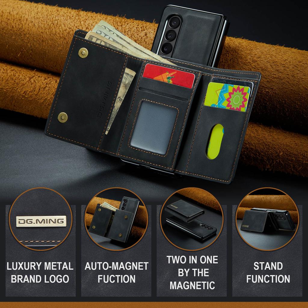 Kickstand Leather Business Phone Case For Samsung Galaxy Z Fold 4 5g Fold4 Fold 3 Fold3 2 In 1 S23 Ultra S22 Plus S21 Fe S20