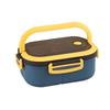Portable Double bed bento box Japanese microwave lunch box office worker fat reduction meal compartment lunch box