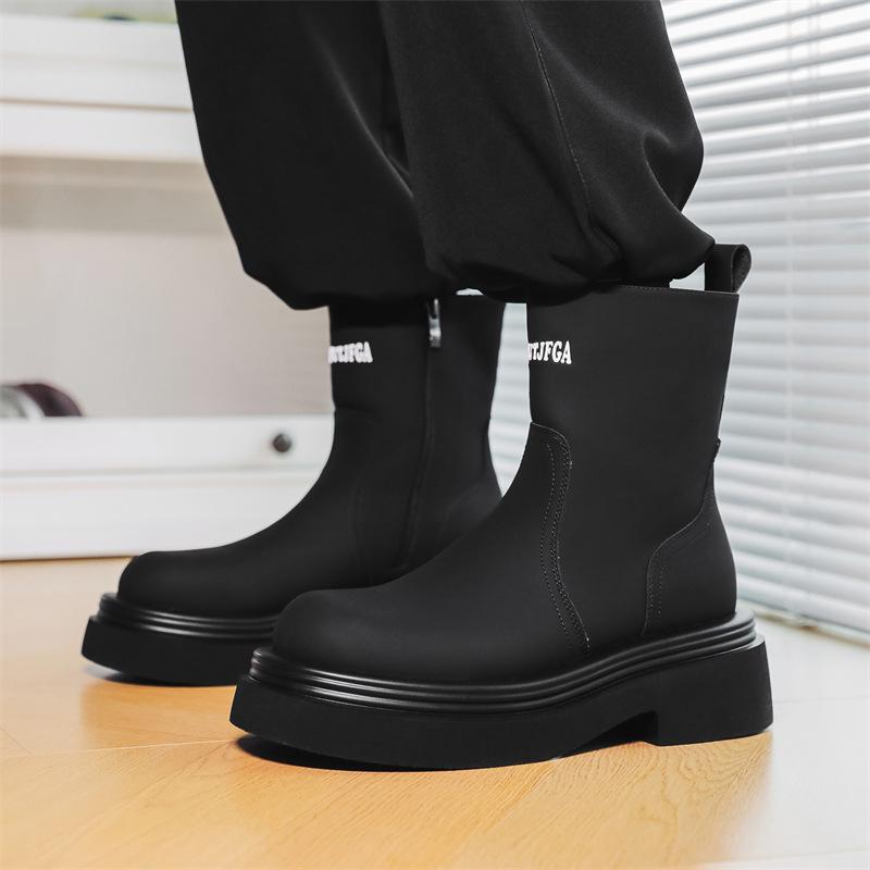 High Top Martin Boots Men's Autumn and Winter Warm Men's Shoes Socks Short Boots British Tooling Boots 5030-K