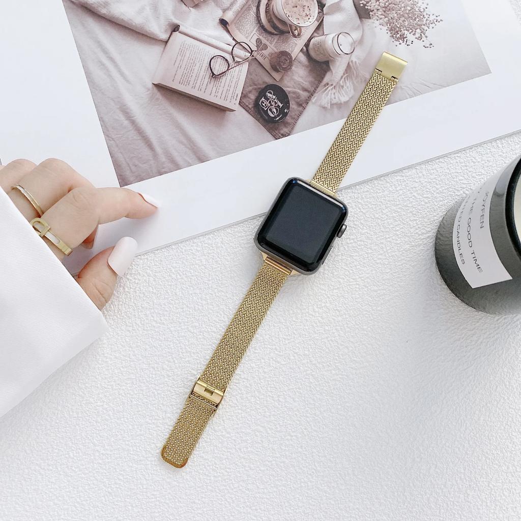 New Bracelet Metal Band for Apple Watch 10 9 8 7 6 SE 5 4 44 45 49MM Ultra Stainless Steel Milanese Strap for Iwatch 42MM 46MM