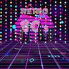 Rectangle Neon Fluorescent Garland Colorful Glow Pennant  Black Light Party