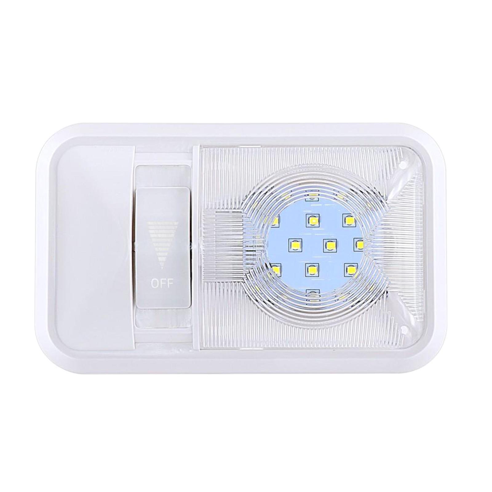 

12 В светодиодный потолочный светильник для автофургона, внутреннее освещение для автофургона, прицепа, кемпера с выключателем, простая установка, используется для автомобиля/автодома/трейлера 1