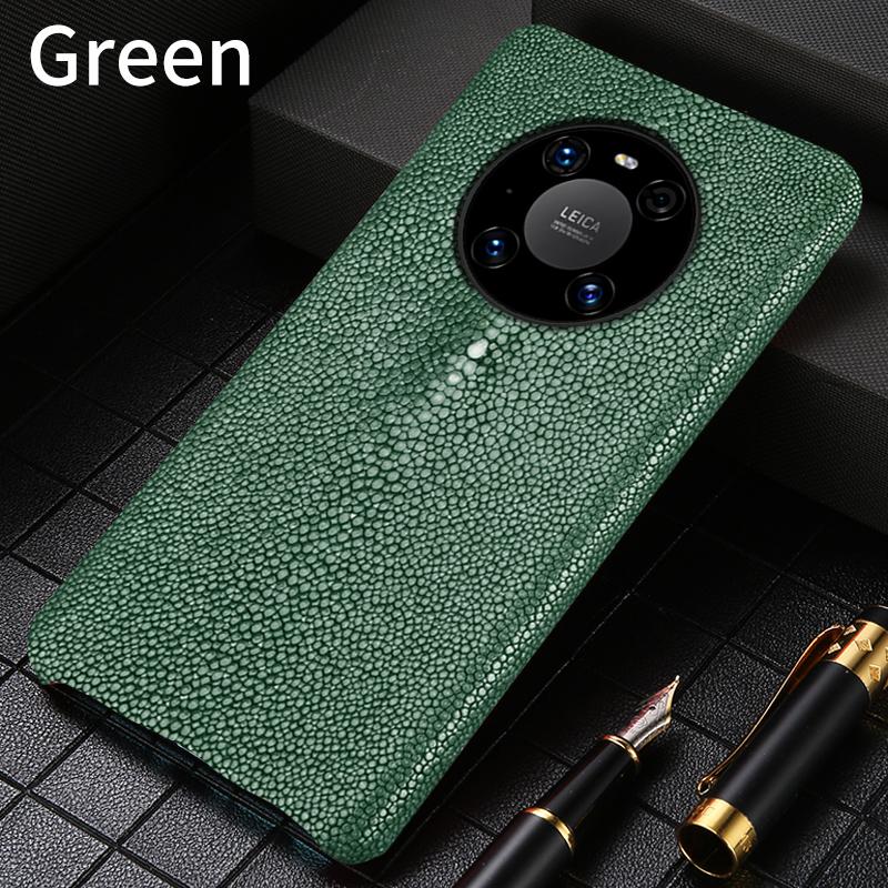 Genuine Stingray Leather Phone Case for Huawei Pura 90s 80 Pro Max 70 Ultra Cover For Honor 600 400 X9C Magic 9 8 Pro 7 Lite