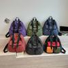 Color Contrast Backpack Women's Large Capacity Commuter Handbag Multi-Functional Plaid Tote Bag