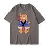 Japanese Harajuku Samurai Sword Cat T-Shirt Men Women Casual Tee Clothes Cotton Summer Tops Breathable T-Shirts