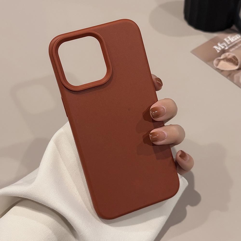 Soft Solid Color Silicone Phone Case For iPhone 16 15 14 13 12 Pro Max Plus Plain Shockproof Bumper Back Cover