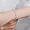 Elegant Silver Bracelet for Women with Rose Flower Design Sterling Silver Jewelry Gift
