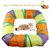 Cat Tunnel Foldable Cat Tunnel Pet Supplies Cat S T Y Pass Play Tunnel Cat Toy Breathable Drill Barrel for Indoor loud paper