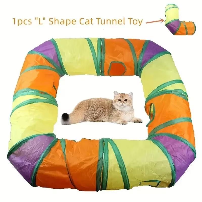 Cat Tunnel Foldable Cat Tunnel Pet Supplies Cat S T Y Pass Play Tunnel Cat Toy Breathable Drill Barrel for Indoor loud paper