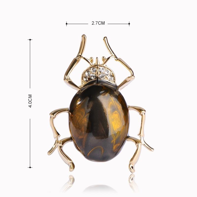 Blucome Broșă verde strălucitoare cu insecte Broșe din aliaj de culoare aurie Femei Copii Cadouri de zi de naștere Decorare haine Guler pentru costum Ace pentru haine