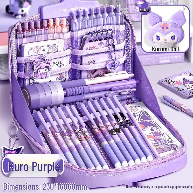 2026 Girls' Pencil Case: Stylish, High-Capacity Stationery Box Set for Primary & Junior High Students
