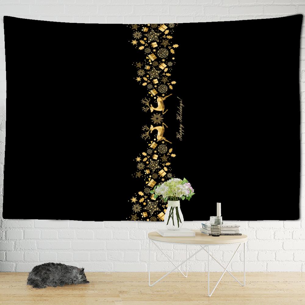 Golden Deer Tapestry Wall Hanging Psychedelic Witchcraft Simple Bohemian Home Decor Background Cloth