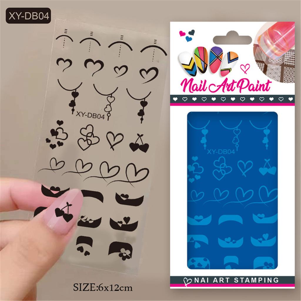 Nail Stamp Plate Nail Art Templates Heart Flower Nail Art Plates for DIY Nail Art Decorations Nails Art Stamping Plates
