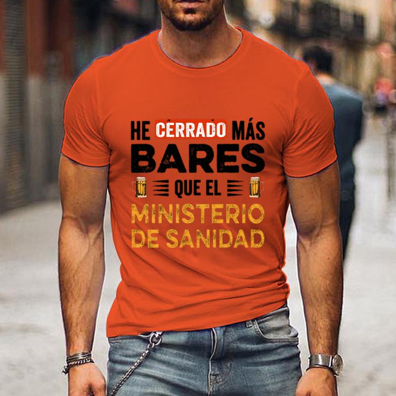 I Close More Bars T Shirt Retro Spanish Humor Geek Beer Lovers Gift Short Sleeve Unisex T-shirt Clothes Fashion Casual Tee Tops