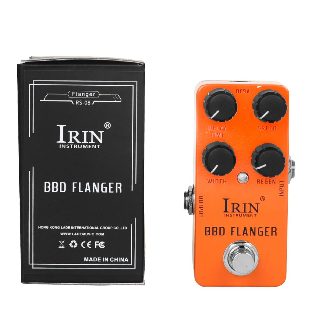 IRIN RS-08 BBD Flanger Electric Guitar Effect Pedal Metallic Flanging Timbre Effects True Bypass Pedals Guitar Accessories