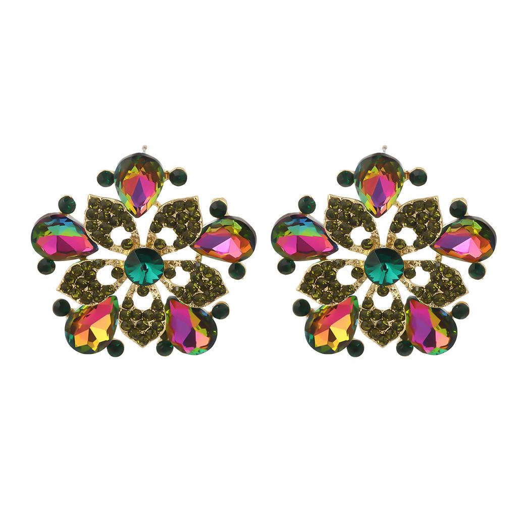 Geometric Alloy Dangle Earrings With Sparkling Cz For Wedding And Party Wear For Women