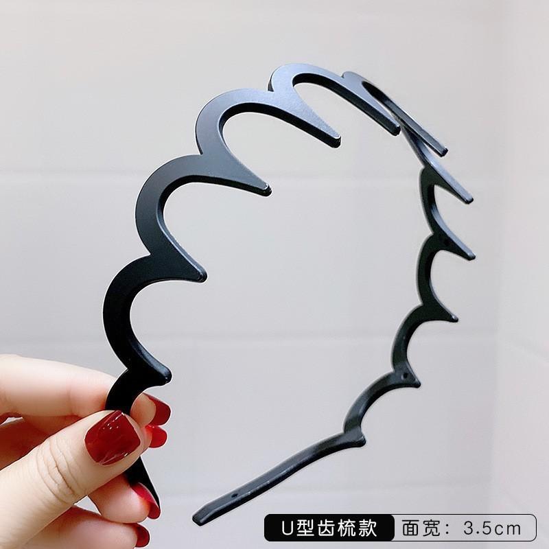 Temperamental Cloth Wave Headband Headdress Female Face Wash with Tooth Hairpin High Skull Top Non-slip Broken Hair Pressing Headband Hair Accessories