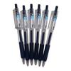 6Pcs 0.5mm Black Water-based Pen Push Design Quick Drying School Stationery Mechanical Gel Ink Pen Office Supplies