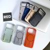 Pioneer heat dissipation magnetic suction hollow application iPhone17Pro metallic paint mobile phone case Apple 16 anti-drop protective case
