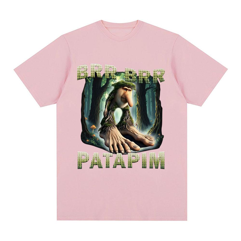 Brr Brr Patapim T Shirt Funny Italian Brainrot Humor Meme T-shirts Men Women Clothing Fashion Style T Shirts Cotton T Shirt Tops