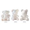 DIY Foam Rose Bear Polystyrene Styrofoam Bear Shape Modelling White Art Crafts Handmade Artificial Creative for Valentines Day