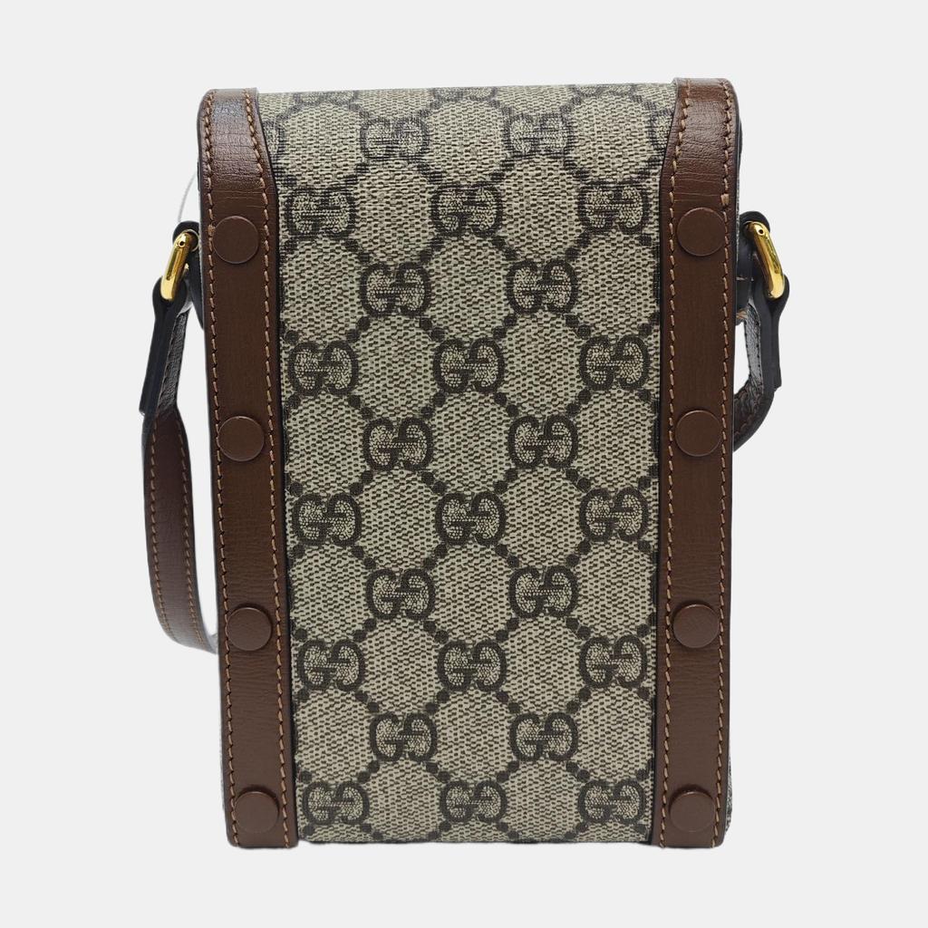 [Gebraucht] Horsebit 1955 Logo Canvas und Leder Handy Tasche - Ausgezeichnet #E37AKR