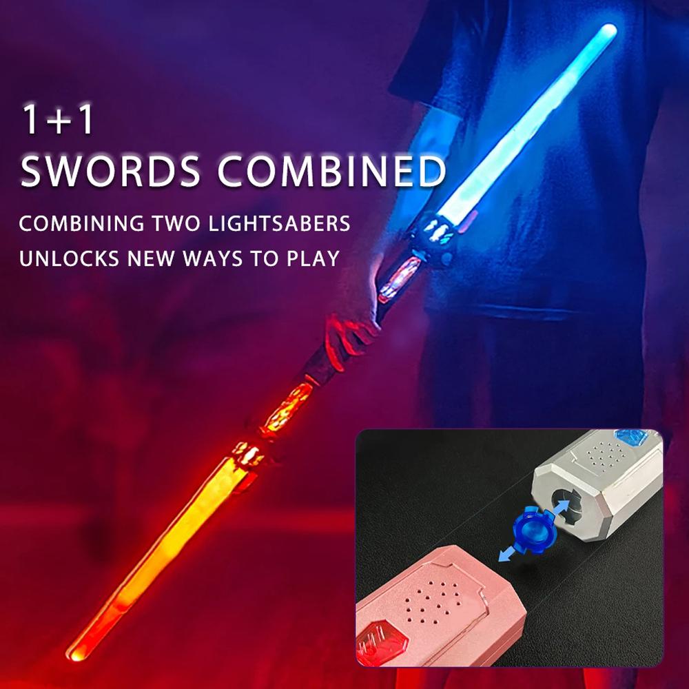 Jucării Espadă Colorate Strălucitoare pentru Copii Espadă Laser Muzicală Telescopică 2-în-1 Rotație Decompresie, Recuzită de Halloween