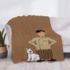 for Tintin Sofa Blanket Plaid Luxury Cover Fluffy Soft Blankets & Throws Throw Knee Microfiber Star H Anime Child Cute Home