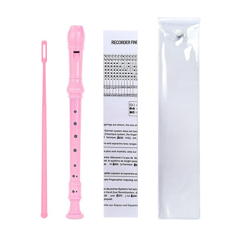 8-Hole Flute Set Vertical Flute Beginners Professional Practice Recorders Abs Flute With Cleaning Rod Orff Woodwinds Instruments